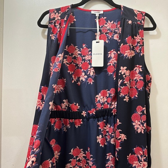 2/$30 Pleione Sleeveless Boho Floral Kimono Cardigan Size Small Boho Floral NWT - Picture 4 of 11